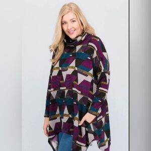 Janette Plus turtleneck tunic sweater